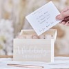 Ginger Ray Wooden with White Text Wedding Memory Box with