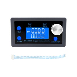 EMIHO Stepper Motor Controller DC 5-30V Fit for Nema17/23 Motor, 1/128 Micro-Step Resolution Forward Reverse Delay Time Angle Speed Adjustable Stepper Motor Control Module with HD Display