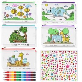 Aurasky Painting Pencil Case Fabric Bag for Painting, Colour-dinosaurs, pencil case