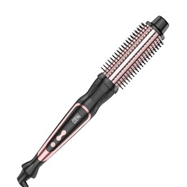 USHOW - Cepillo térmico de 1 pulgada, rizador voluminizador, cepillo redondo calentado de cerámica y turmalina, estilizador multifunciona...