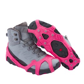 ICETRAX V3 Tungsten Winter Ice Grips for Shoes and Boots - Ice Cleats for Snow and Ice, StayON Toe, Reflective Heel S/M (Men: 5-9 / Women: 6.5-10.5)