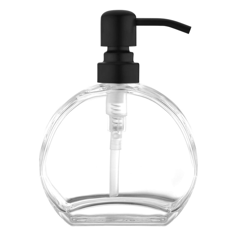 BZOOSIU Glass Soap Dispenser with Rust Proof Stainless Steel Pump,