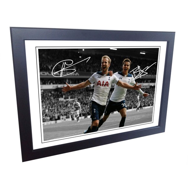 12x8 Signed Harry Kane Dele Alli Tottenham Hotspur Spurs Autographed