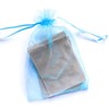 100 Count Organza Drawstring Gift Bags 4x6 inch Baby Blue