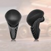 VKGUG Black Leather Carbon Fiber Pattern Gear Shift Knob Shifter