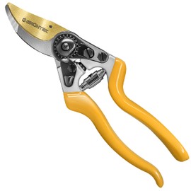 GRÜNTEK Z-25 Titanium Bypass Secateurs - 215mm Ergonomic Garden Pruning Shears with Japanese SK5 Steel Blade, Ideal for Tree, Vine & Garden Maintenance