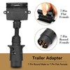 Trailer Adapter 7 Pin Round Male Plug to 7 Pin