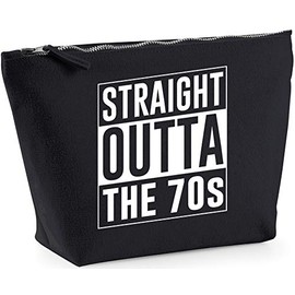 Hippowarehouse Straight Outta the 70s printed make up cosmetic wash bag 18x19x9cm