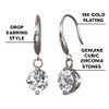 Cate & Chloe Veronica 18k White Gold Dangling Earrings with