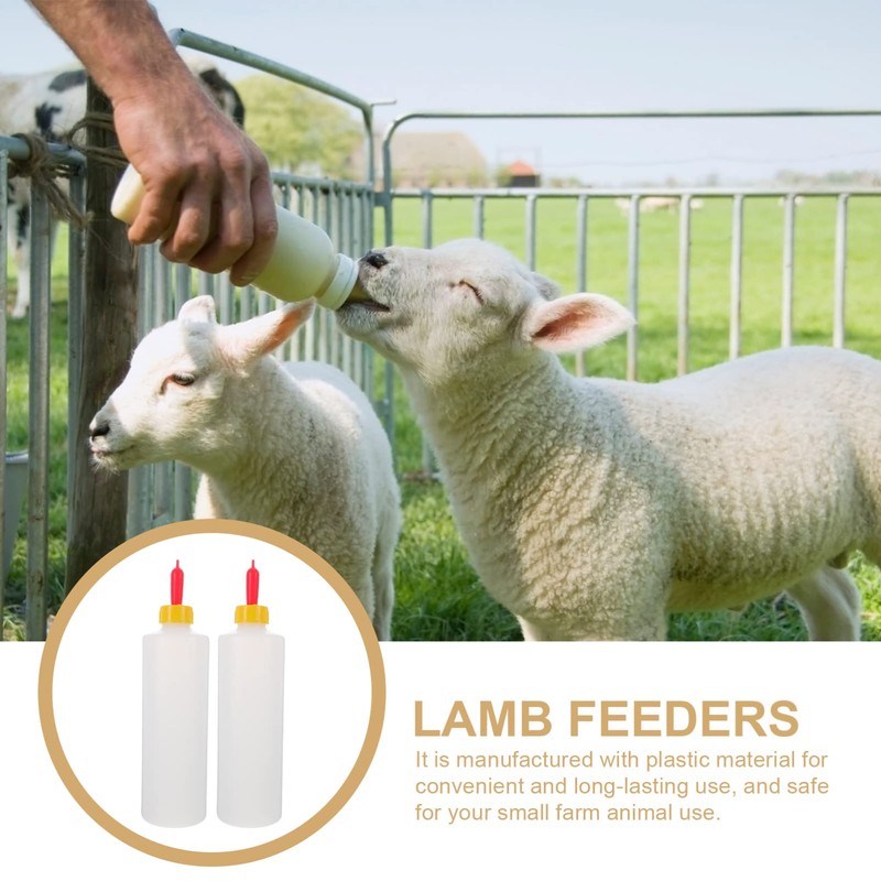 hemoton 5 Sets 400ml Lamb Feeding Bottle Sheep Goat Milk