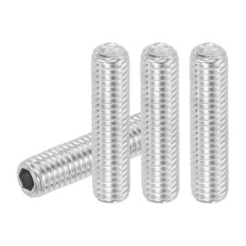 PATIKIL 20 Pcs Hex Socket Grub Screw, M5x18mm Flat Point Grub Bolt 304 Stainless Steel Head Socket Set Screws for Door Handles Light Fixture Repair