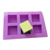 X-Haibei Small 6-Cavity Basic Plain Square Lotion Bar Soap Silicone