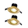 YYWYNUS 9W LED Ceiling Light 3 Inch Brass Recessed Lighting