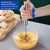 YILANJIN Egg Whisk, 30 cm Stainless Steel Hand Push Whisk