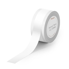 MakeID L1-C Label Maker Tape Refills, 9mm x 4m (0.35" x 13'), Continuous Thermal Laminated Label Tape Replacement, Waterproof, Self-Adhesive