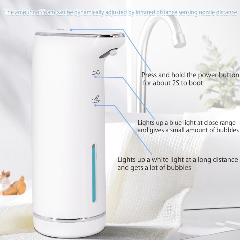 LAOPAO Automatic Soap Dispenser with Sensor, Foam Soap Dispenser, Electric,