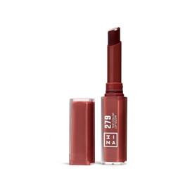 3INA MAKEUP - The Color Lip Glow 279 - Brown Red Colour Lip Balm with Shea Butter to Moisturise the Lips - Shiny and Glowy Colour Lipstick - Highly Pigmented Lip Colour