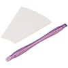 Pro Impressions Cuticle Pusher with Replacement Filing Pads, Purple