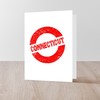 CafePress Rubber Ink Stamp Connecticut Greeting Cards Greeting Card (20-pack),