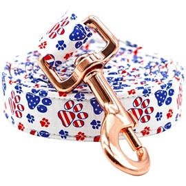 Lionheart glory Patriotic Dog Leash American Flag Durable Dog Leashes with Comfortable Soft Handle for Small Medium and Large Girl or Boy Dogs