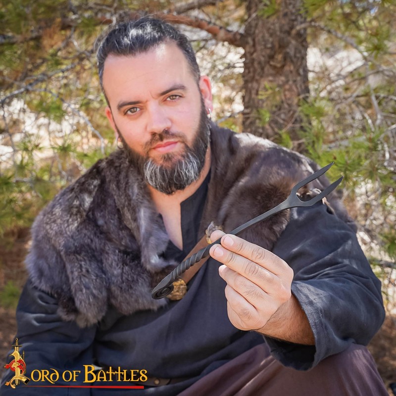 Lord Of Battles Medieval Iron Pot Fork - 10 Inch-Long