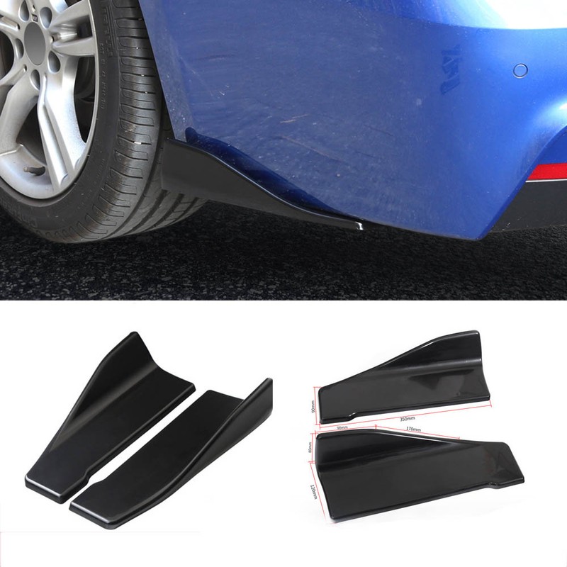 2PCS Rear Bumper Lip Splitter 35cm Scratch Resistant Bumper Lip