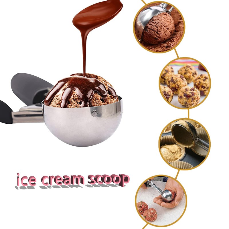 Ice Cream Scoop Large Sized (6cm) Stainless Steel Cookie Scoop