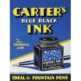 Carter's Blue Black Ink for Fountain Pens NEW METAL SIGN: 9x12" Free Shipping
