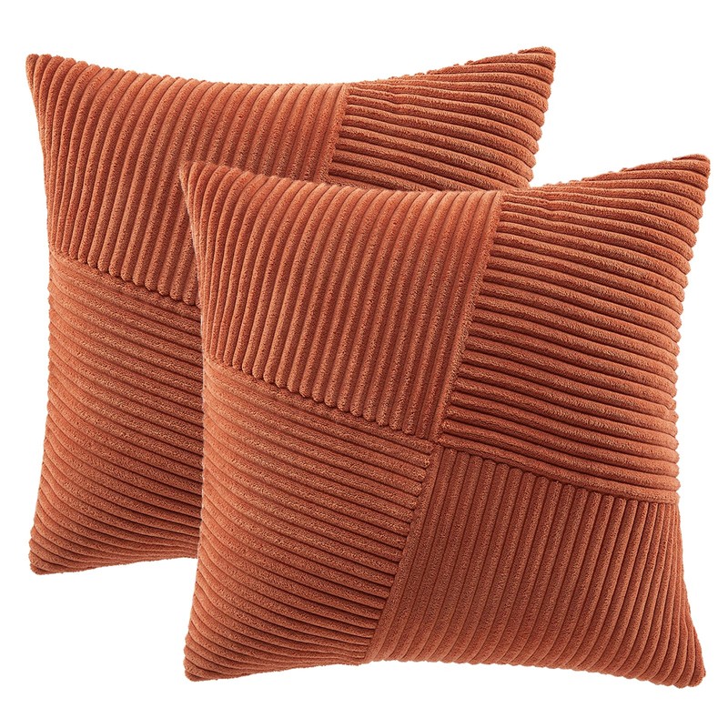 FDTERN Set of 2 Caramel Boho Decorative Cushion Covers 45