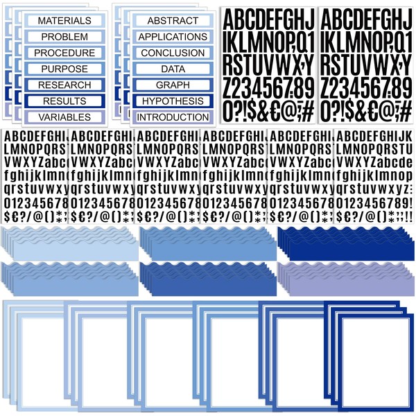 Sinload 92 Pcs Science Fair Board Supplies 60 Trim Scalloped