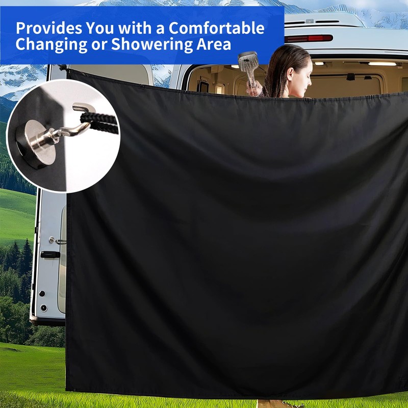 7.5 x 6 ft Black Large Adjustable Waterproof Car Tail