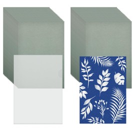 32 Sheets Sun Print Paper Kit Cyanotype Paper, A5 Solar Drawing Paper with 1 Pcs Plastic Tool, Clear High Sensitivity Nature Sun Printing Paper for Kids Adults Arts Crafts DIY Project, White