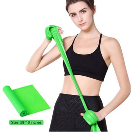(Green) - MOKOSS Resistance Bands, Professional Exercise Bands Long Natural Latex Elastic Bands, Perfect for Strength Training, Physical Therapy, Yoga, Pilates, Stretching