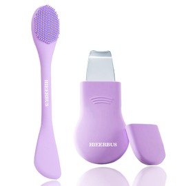 Blackhead Remover Tool,Silicone Face Scrubber, 2 in 1 Nose Scraper for Deep Cleansing,Skin Scrubber Face Spatula, Nose Blackhead Remover, Pore Cleaner Skin Care Tool for Men and Women (Purple)