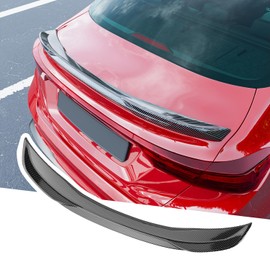 Xipoo Spoiler Compatible with 2019-2024 Kia Forte Trunk Wing Trunk Lip Rear Spoiler Glossy Carbon Fiber Replacement for 2019 2020 2021 2022 2023 2024 Kia Forte Accessories