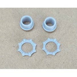 ERC 1 PAIR 3D RESIN PRINTED 1/18 FENDER EXIT HEADER COLLECTOR &amp; STAR BEZEL MED