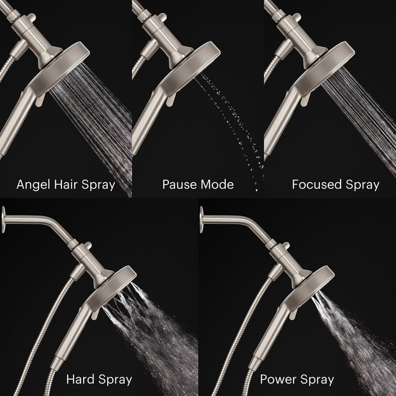 Brondell Nebia Magnetic Shower Head with Handheld Spray Combo, Yuba