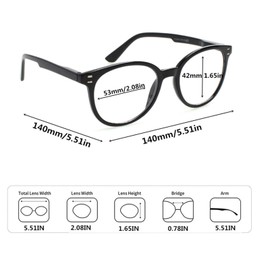 3 Pack Reading Glasses Spring Hinge Stylish Readers Black/Tortoise for Men and Women (3 Black, 2.5)Medium