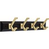 Liberty R38594-370 Modern Decorative 19" Black & Brushed Brass Hook