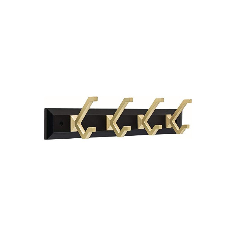 Liberty R38594-370 Modern Decorative 19" Black & Brushed Brass Hook