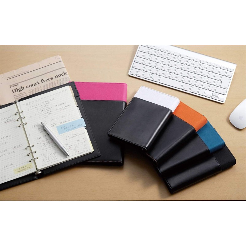 レイメイ藤井 リフィルファイル ポケットサイズ 合皮 オレンジ WPF801D