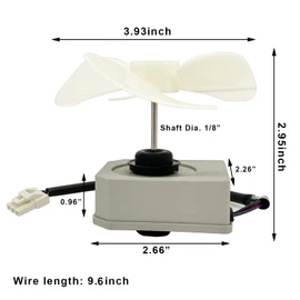 DC12V Refrigerator Evaporator Fan Motor Assembly KBL-48ZWT05-1202A for Frigidaire, Magic Chef Fridge, Omar Refrigerator 2W 2200RPM CCW Replace 5304518492 3059900004