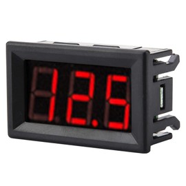 Digital Voltmeter, 0.56 Inch 3-Wire Digital LED Voltmeter Voltage Display with Reverse Polarity Protection DC 0-100V Red Blue Green Yellow 4.8 × 2.9 × 1.9 cm (Red)