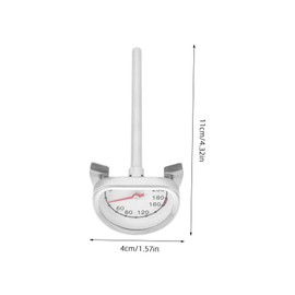 VILLFUL Stainless Steel Deep Fry Thermometer with Stand Instant Read Food Temperature Gauge for BBQ and Oil Cooking User Friendly Design for Home Bakers and Cooks
