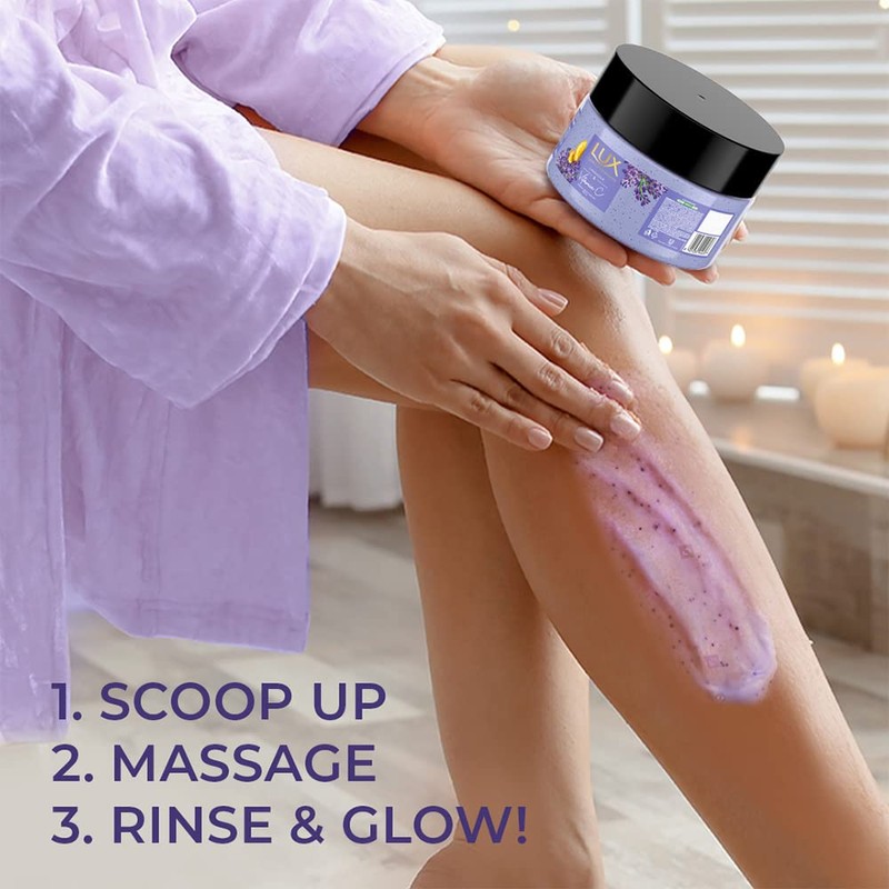 LUX LAVENDER & VIT C CREME BODY SCRUB, 300gm