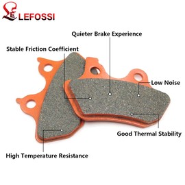 Lefossi Carbon Fibre Motorcycle Brake Pads Rear For Sportster Harley Davidson FXD FXDL FXDWG FXDX FLHR FLHC FLHT FLTR FLHRS FLHTC FLHX (Dyna & Touring Series) (2000-2007) FA400R