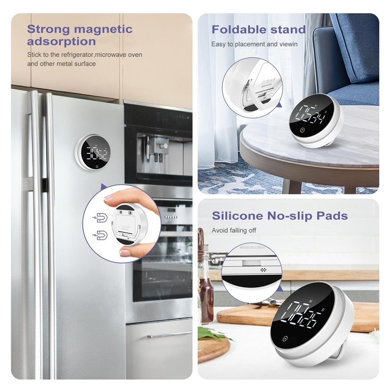 OQIMAX Digital Kitchen Timers Productivity Timer with Large LED Display