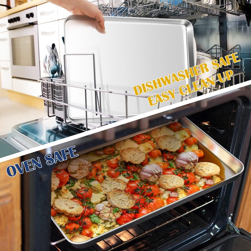 P&P CHEF 17.3 Inch Baking Cookie Sheet, Oven Pan Tray