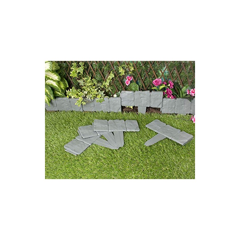 Dark Grey Lakeland Stone Hammer In Garden Border Edging (384)
