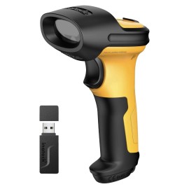 Inateck Barcode Scanner, Wireless Scanner, 2.4 GHz Adapter, 2600mAh Battery